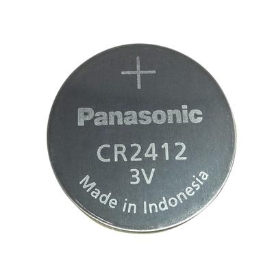 PANASONIC - CR2412-NE. Pila de litio en formato botón. Modelo CR2412. Tensión nominal 3Vdc