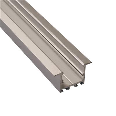 FULLWAT - ECOX-25EX-2. Aluminum profile  for recessed mounting. Anodized.  2000mm length - IP40