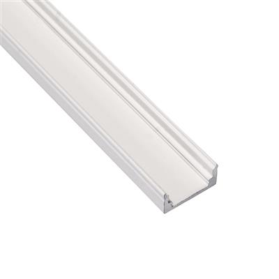 FULLWAT - ECOX-7S-2-BL-LZO. Aluminum profile  for surface mounting. White.  2000mm length - IP40