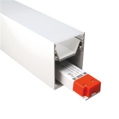 FULLWAT - ECOX-LUM-2-BL. Aluminum profile  for surface mounting. White.  2000mm length - IP40