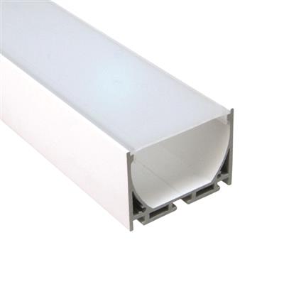 FULLWAT - ECOXG-50S-2-BL. Aluminum profile  for surface mounting. White. "U" shape. 2000mm length - IP40