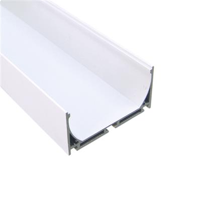 FULLWAT - ECOXG-70S-2-BL. Aluminum profile  for surface mounting. White. "U" shape. 2000mm length - IP40