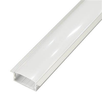 FULLWAT - ECOXM-10E-2D. Aluminum profile  for recessed mounting. Anodized.  2000mm length - IP40