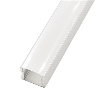 FULLWAT - ECOXM-15S-2D. Aluminum profile  for surface mounting. Anodized.  2000mm length - IP40