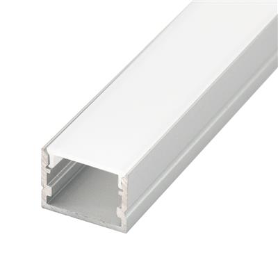 FULLWAT - ECOXM-15SX-2D. Aluminum profile  for surface mounting. Anodized.  2000mm length - IP40