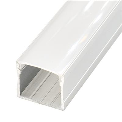 FULLWAT - ECOXM-20AS-2D. Aluminum profile  for surface mounting. Anodized.  2000mm length - IP40