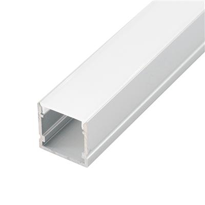 FULLWAT - ECOXM-20BS-2D. Aluminum profile  for surface mounting. Anodized.  2000mm length - IP40