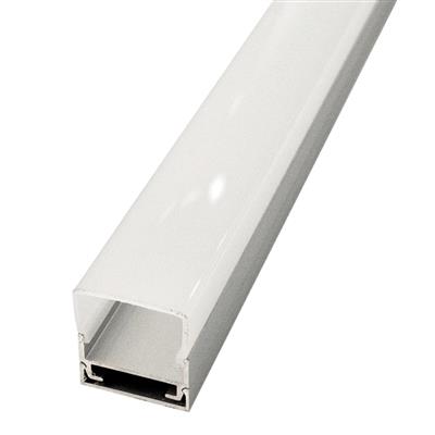 FULLWAT - ECOXM-20S-2D. Aluminum profile  for surface | suspended mounting. Anodized.  2000mm length - IP40
