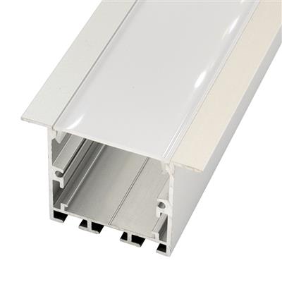 FULLWAT - ECOXM-35E-2D. Aluminum profile  for recessed mounting. Anodized.  2000mm length - IP40