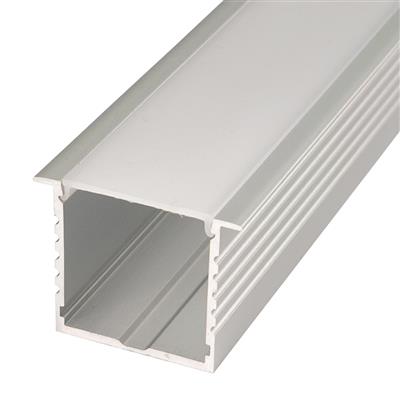 FULLWAT - ECOXM-35E1-2D. Aluminum profile  for recessed mounting. Anodized.  2000mm length - IP40