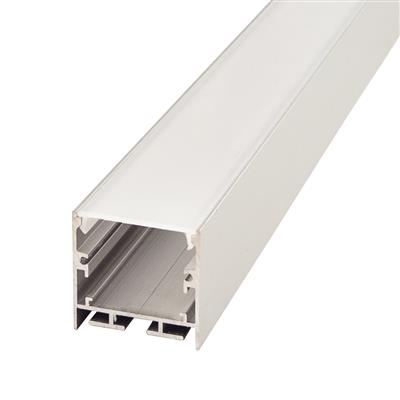 FULLWAT - ECOXM-35S-2D. Aluminum profile  for surface | suspended mounting. Anodized.  2000mm length - IP40