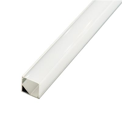 FULLWAT - ECOXM-45A-2D. Aluminum profile  for corner mounting. Anodized.  2000mm length - IP40