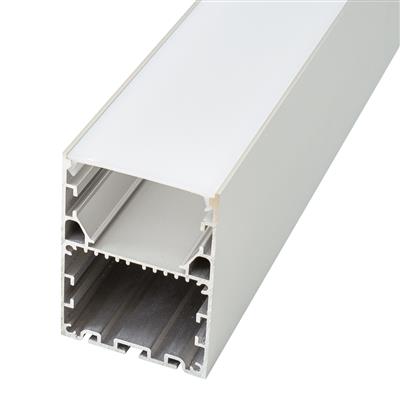 FULLWAT - ECOXM-50X2S-2D. Aluminum profile  for suspended mounting. Anodized.  2000mm length - IP40