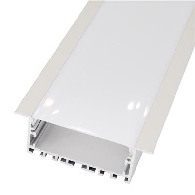FULLWAT - ECOXM-70E-2D. Aluminum profile  for recessed mounting. Anodized.  2000mm length - IP40