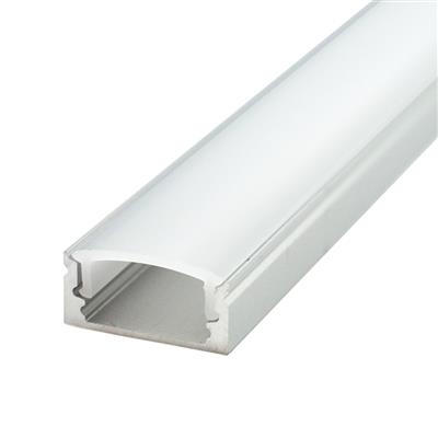 FULLWAT - ECOXM-7S-2D. Aluminum profile  for surface mounting. Anodized.  2000mm length - IP40
