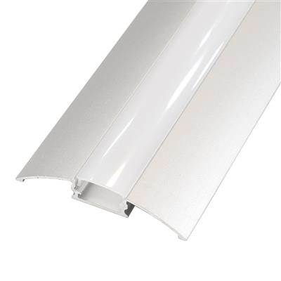 FULLWAT - ECOXM-FLAT2-2D. Aluminum profile  for surface mounting. Anodized.  2000mm length - IP40