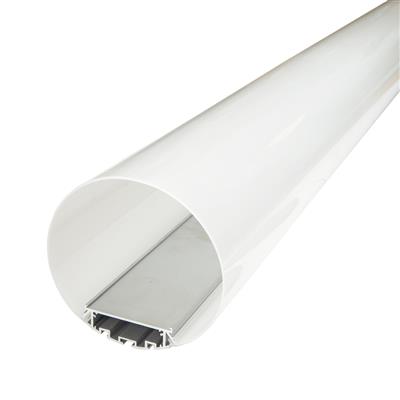 FULLWAT - ECOXM-TB4-2D. Aluminum profile  for cylindrical mounting. Anodized.  2000mm length - IP40