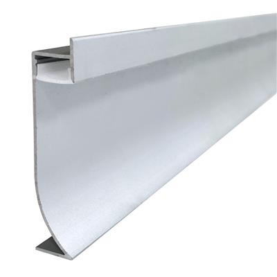 FULLWAT - ECOXM-ZOC1-2D. Aluminum profile  for surface mounting. Anodized. for skirting board shape. 2000mm length - IP40