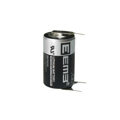 EEMB - ER14250-VB.Lithium-Batterie zylindrisch von Li-SOCl2. Bereich  industrie. Modell ER14250. 3,6Vdc / 1,100Ah