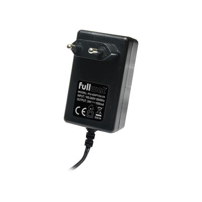 FULLWAT - FU-ADPY24-24. 24W AC/DC voltage adapter.Input Voltage: 100 ~ 240 Vac. DC Output Voltage: 24 Vdc / 1A