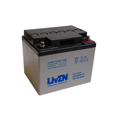 LIVEN - LEVG40-12. Batterie rechargeable au Plomb-acide technologie GEL-VRLA. Série LEVG. 12Vdc / 40Ah Application cyclique