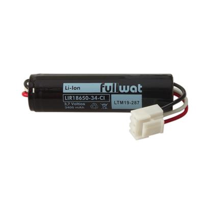 FULLWAT - LIR18650-34-CI. Batteria ricaricabile cilindrica  di Li-Ion.  Gamma  industriale.  Modello 18650. 3,7Vdc / 3,400Ah