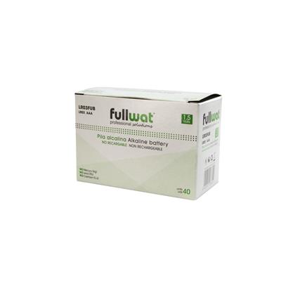 FULLWAT -  LR03FUB. Pilha  alcalina  em formato  cilíndrica. Modelo AAA (LR03). Tensão nominal 1,5Vdc
