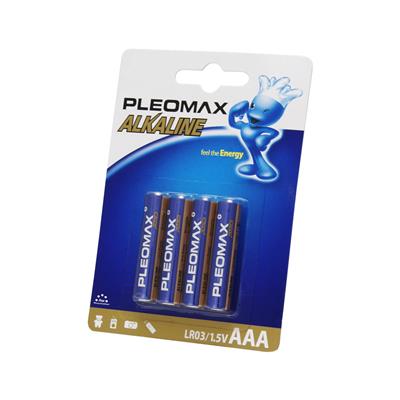 PLEOMAX BY SAMSUNG - LRS03B. Pile alcaline format cylindrique. Taille AAA (LR03). Voltage nominale 1,5Vdc