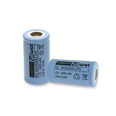 FULLWAT - NH2400SCJFH. Ni-MH cylindrical rechargeable battery. Industrial range. SC  model . 1,2Vdc / 2,400Ah
