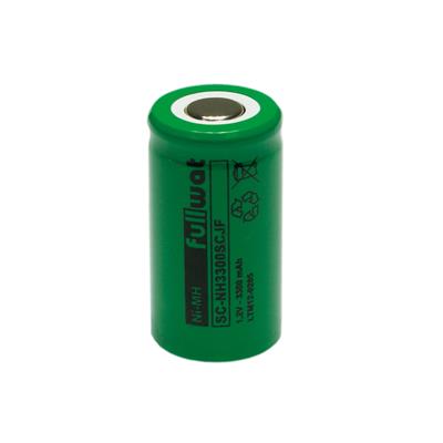 FULLWAT - NH3300SCJF. Bateria recarregável em formato  cilíndrico de Ni-MH. Gama industrial. Modelo SC . 1,2Vdc / 3,300Ah