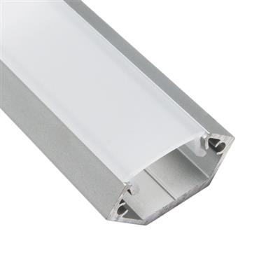 FULLWAT - TECOX-45B-2D. Aluminum profile  for surface mounting. Anodized. Corner shape. 2000mm length - IP40