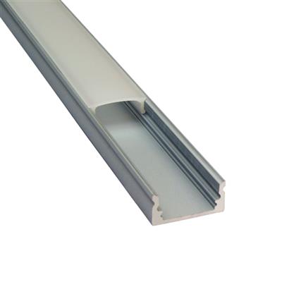 FULLWAT - TECOX-7S-2D/FX. Aluminum profile  for surface mounting. Anodized. "U" shape. 2000mm length - IP40