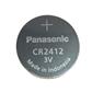 PANASONIC -  CR2412-NE.  Pilha de lítio  em formato botão.  Modelo CR2412. Tensão nominal 3Vdc 