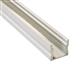 FULLWAT - ECOX-15S-2-BL-LZO. Aluminum profile  for surface mounting. Anodized.  2000mm length - IP40