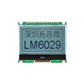 TOPWAY - LM6029ACW. Single color chart LCD display. Transflective with FSTN and resolution 128 x 64mm. 3Vdc supply voltage. White background / Black color character.