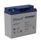 ULTRACELL - UL18-12. Lead Acid rechargeable battery. AGM technology. UL series. 12Vdc. / 18Ah  Stationary application.